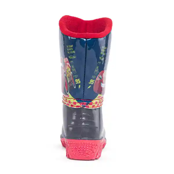 Disney Botas de Lluvia Cars Majid Para Niño Gris y Rojo T. 27