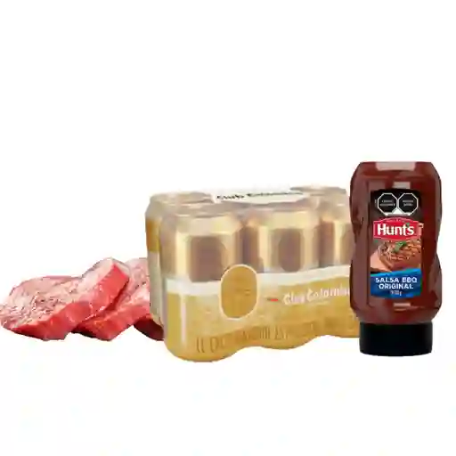 Combo Solomito Fino de Res + Cerveza Club Dorada + Salsa Bbq
