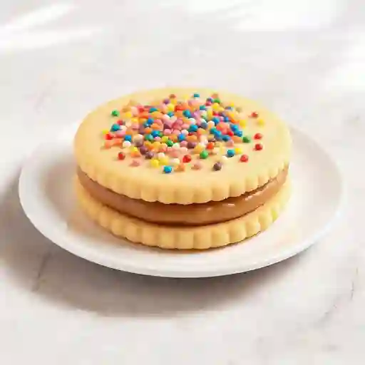 Oblea con bolitas de colores