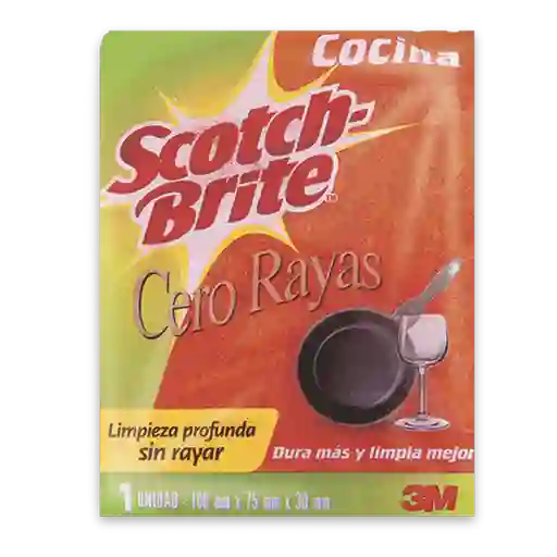 Esponja Scotchbrite Laminada Cero Rayas 6u