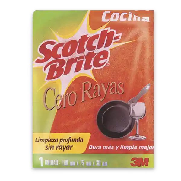 Esponja Scotchbrite Laminada Cero Rayas 6u