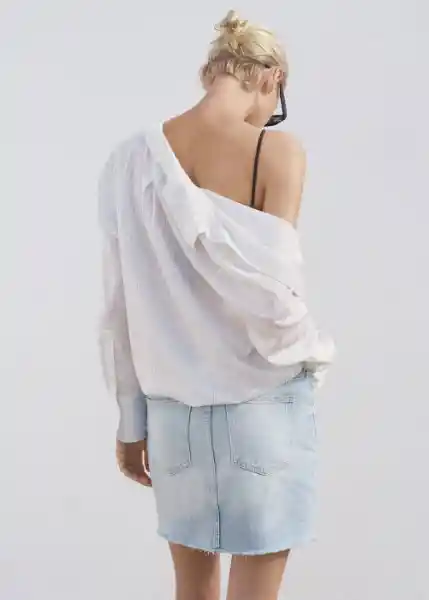 Falda Elena Tejano Claro Talla M Mujer Mango