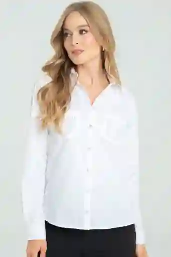 Camisa Genevie Color Blanco Talla M Ragged