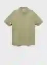 Camiseta Polo Rea Khaki Talla M Hombre Mango