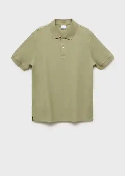 Camiseta Polo Rea Khaki Talla M Hombre Mango