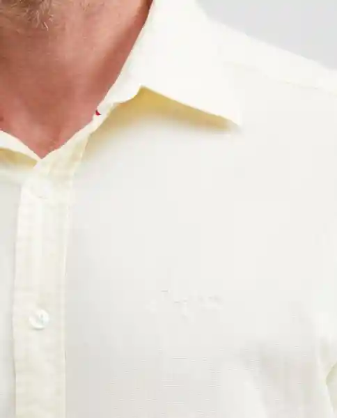 Camisa Manga Corta Slim Fit Amarillo Talla M Chevignon