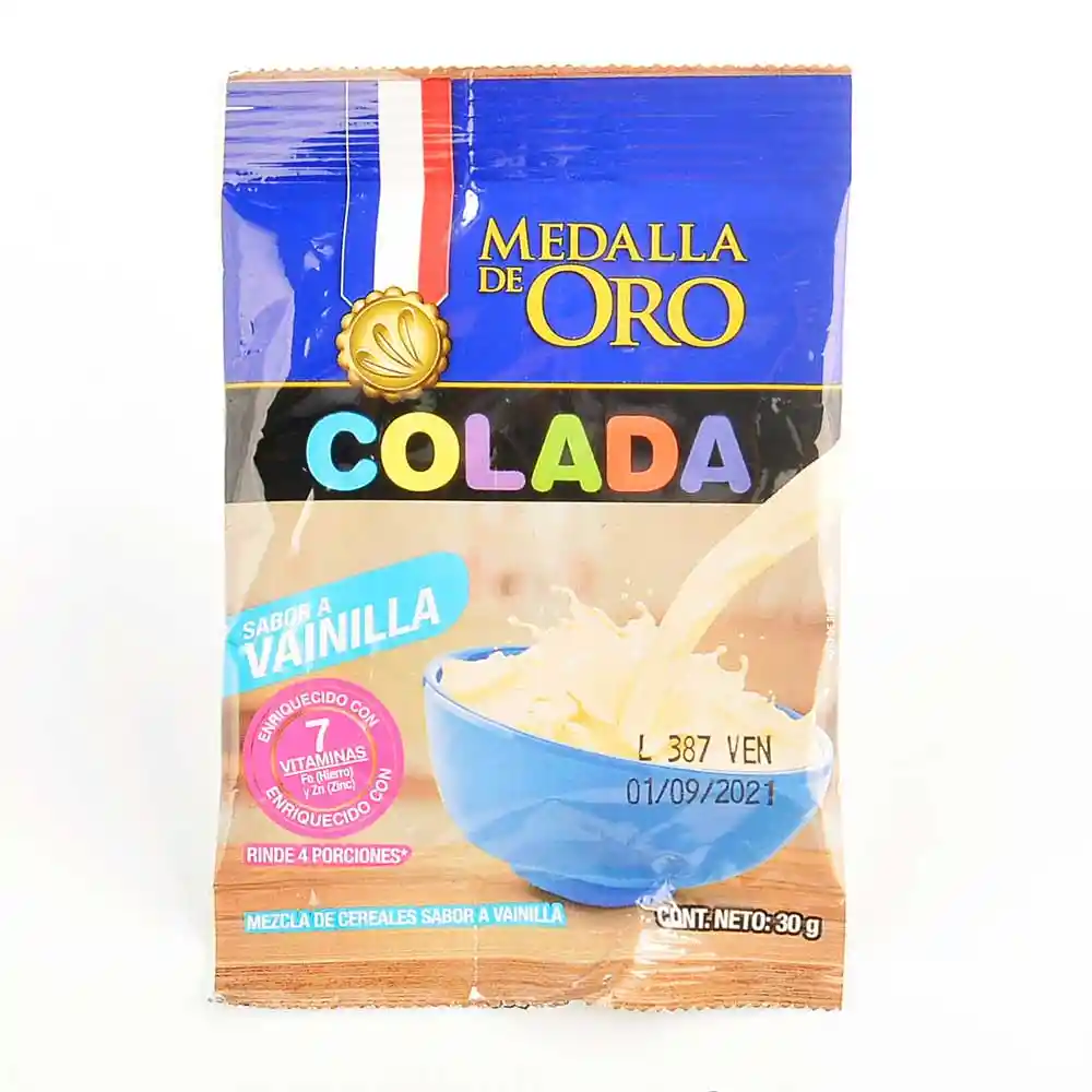 Colada Medalla De Oro Vainilla 30 G