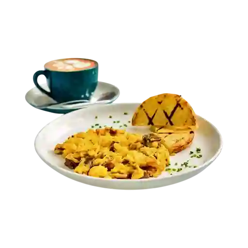 Huevos con Maíz, Tocino y Queso