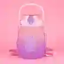 Vaso Plástico Con Correa Hombro Degradado Rosa 1300 mL Miniso