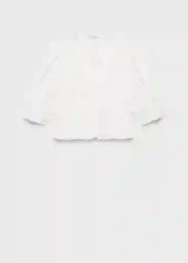 Blusa Swirly Off White Talla S Mujer Mango