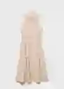Vestido Show2 Crudo Talla M Mujer Mango