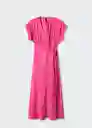 Vestido Salem Fucsia Talla M Mujer Mango