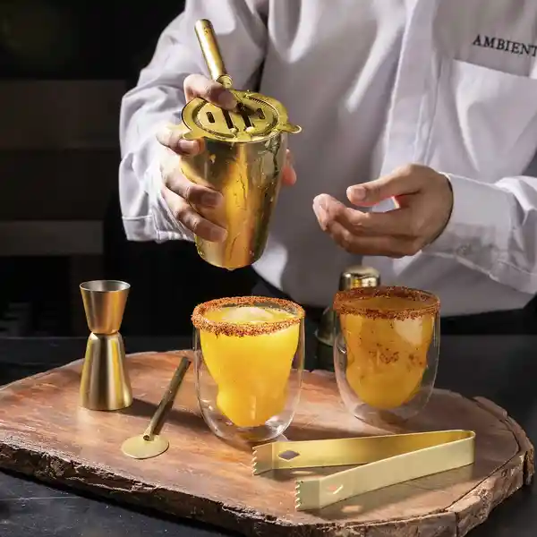 Set Cócteles Dorado Ambiente Gourmet