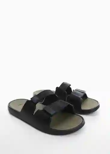 Chanclas Biorubne Negro Talla 45 Hombre Mango