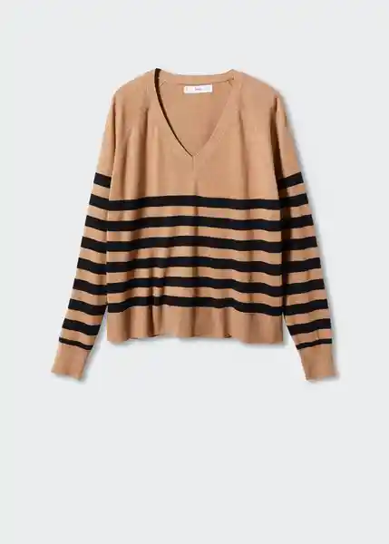 Saco Jersey Lucavr Camel Talla L Mujer Mango