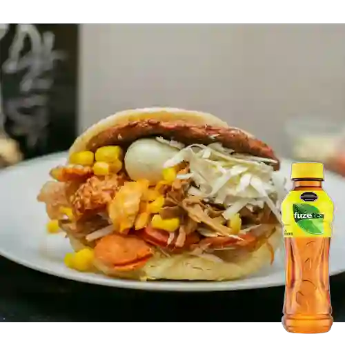 Combo Arepa Super Arepota + Fuze Tea Limón 400ML