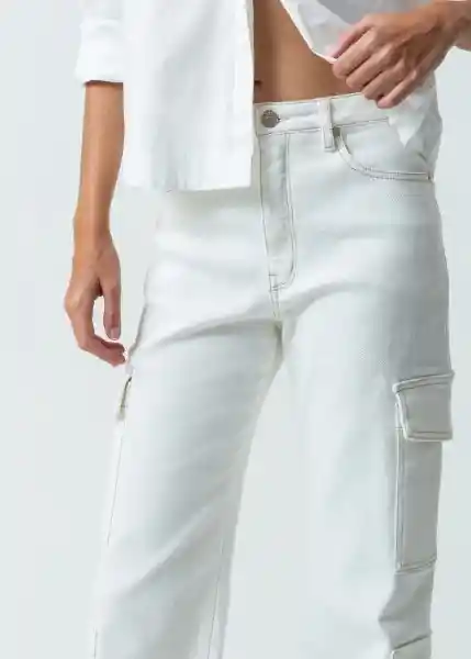 Pantalón Car Mujer Crudo Puro Talla 4 431G303 Naf Naf