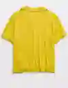 Camisa de Pijama Aerie Amarillo MEDIUM American Eagle 27821416