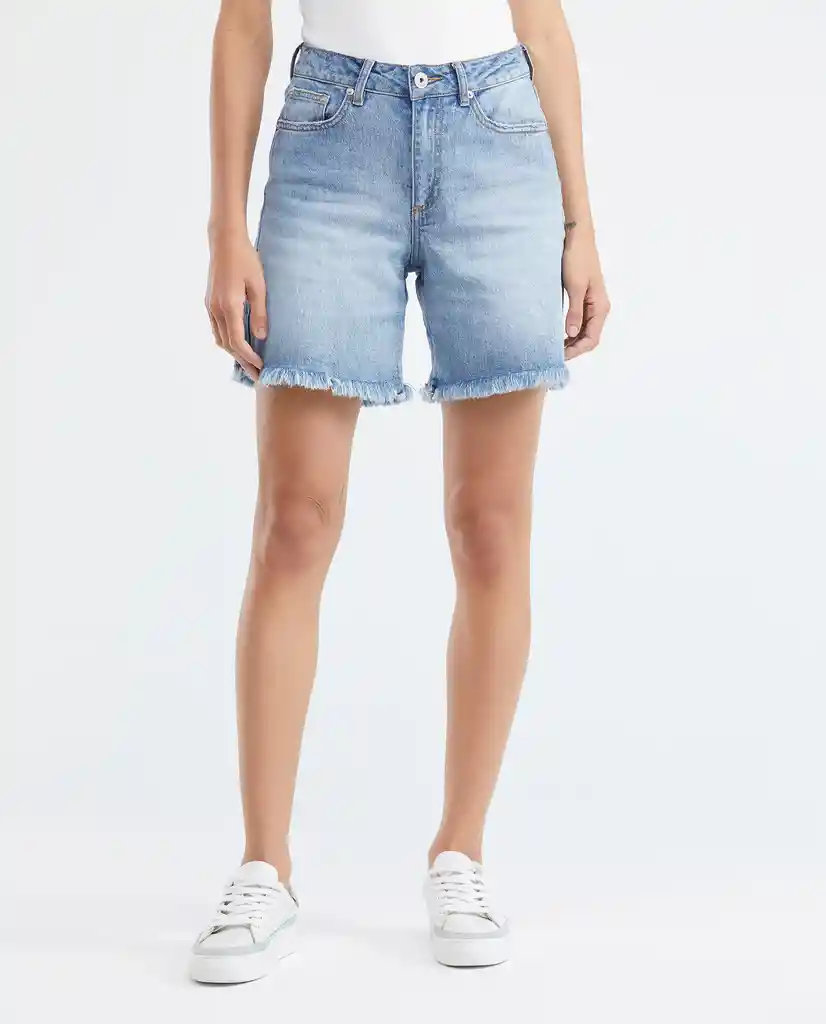 Short- Claro Azul Cristalino Claro Talla 10 Mujer Chevignon