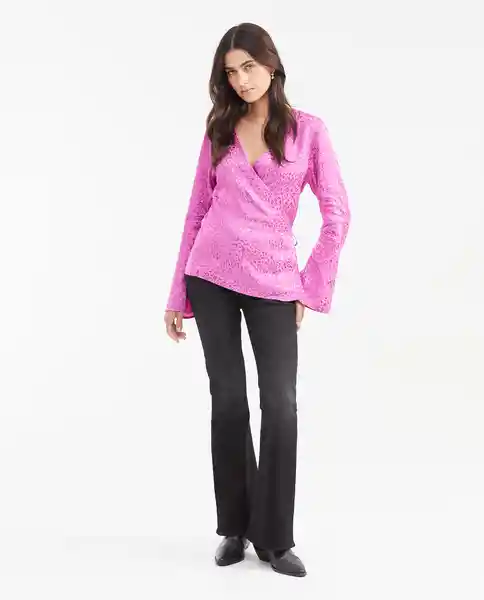Camisa Kimono Blouse Femenino Morado Talla XS Chevignon