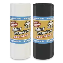 Plasti Aromas Bolsa de Basura Papelera Rollo Blanca 43 x 48