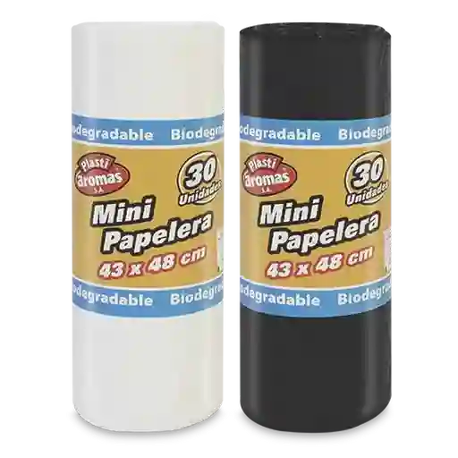 Plasti Aromas Bolsa de Basura Papelera Rollo Blanca 43 x 48