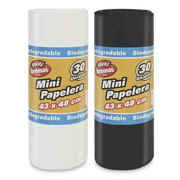 Plasti Aromas Bolsa de Basura Papelera Rollo Blanca 43 x 48