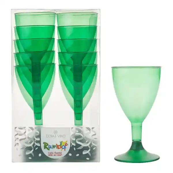 Rumba Copa Vino Verde Transparente