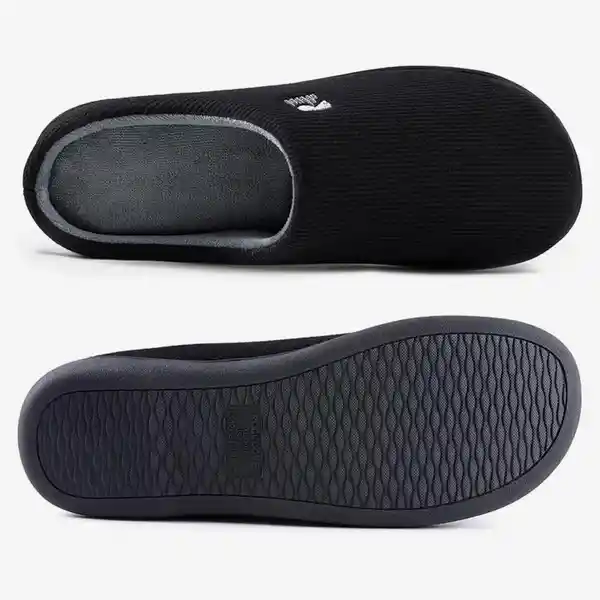 Rockdove Pantuflas Para Mujer Org Gris Negro M