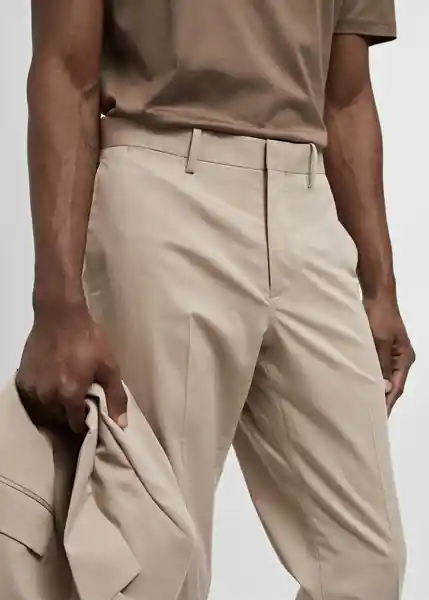 Pantalón Paris Beige Talla 40 Hombre Mango