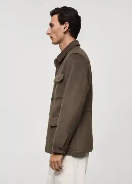 Sobrecamisa Coppi Khaki Talla L Hombre Mango