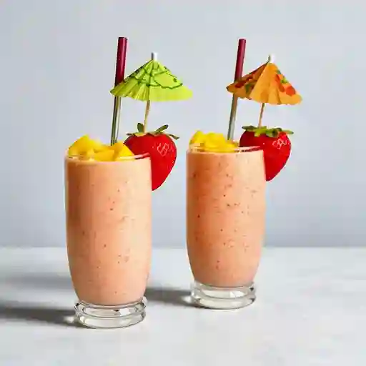 Smothie Mango Fresa Limón Leche 16 Oz