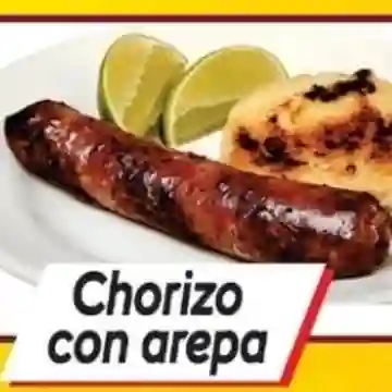 Chorizo con Arepa
