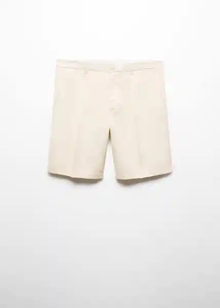 Bermuda Piuma Beige Talla 38 Hombre Mango