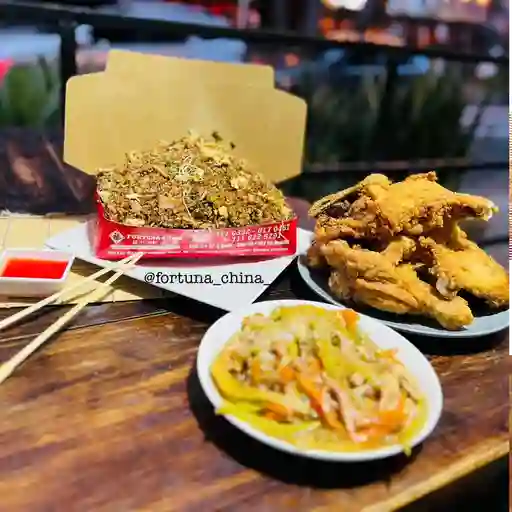 Combo familiar chop suey + pollo mega