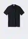 Camisa Polo Ezequi Negro Talla S Hombre Mango