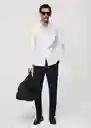 Camisa Arezza Blanco Talla L Hombre Mango