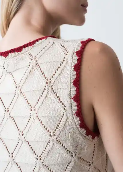 Tejido Mujer Crudo Puro Claro Talla L 483G052 Naf Naf