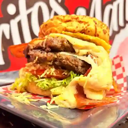 Hamburguesa doble de res