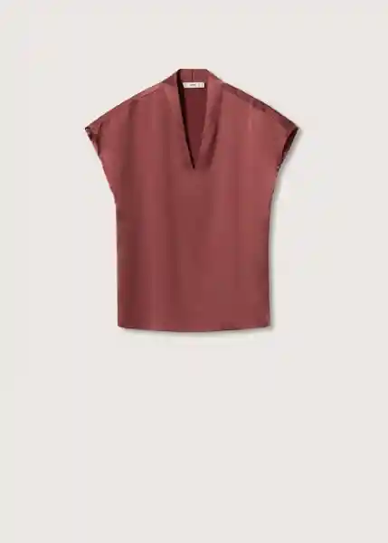 Blusa Cristal-A Vino Talla L Mujer Mango