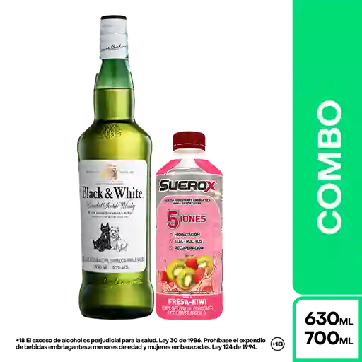 Combo Black & White 700 mL + Suerox Fresa Kiwi