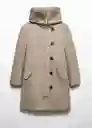 Abrigo Parka Persa Gris Claro Vigoré Talla S Mujer Mango