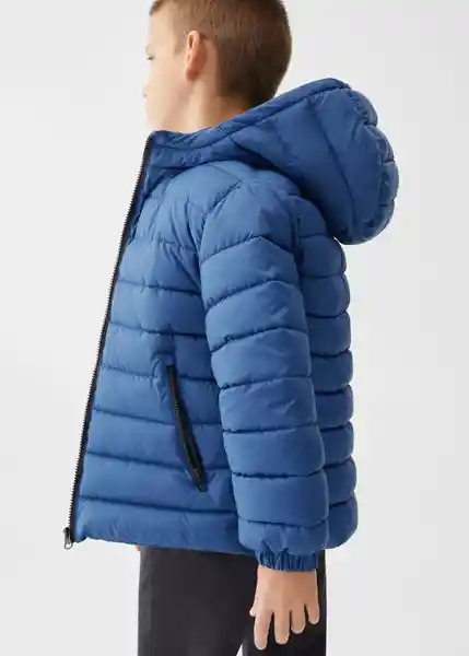 Abrigo Anorak Ferran Azul Talla 08 Niños Mango