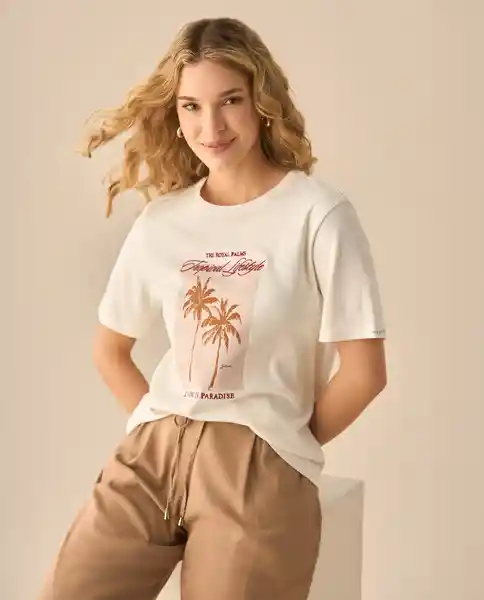 Camiseta Blanco Celaje Claro Talla L 603G010 Esprit