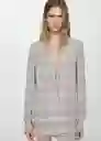 Blazer Americana Elevivo Gris Talla XS Mujer Mango