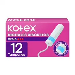 Tampones Digitales Kotex Medio 12 Und
