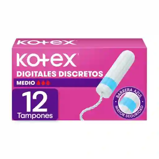 Tampones Digitales Kotex Medio 12 Und