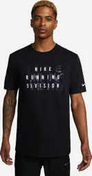 Nike Camiseta Df Tee Run Division Para Hombre Negro Talla L