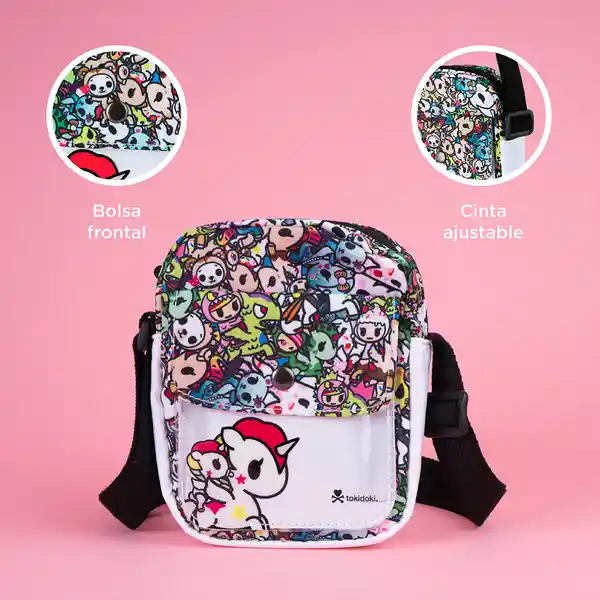 Bolso Crossbody Multiprint Serie Tokidoki Negro Miniso