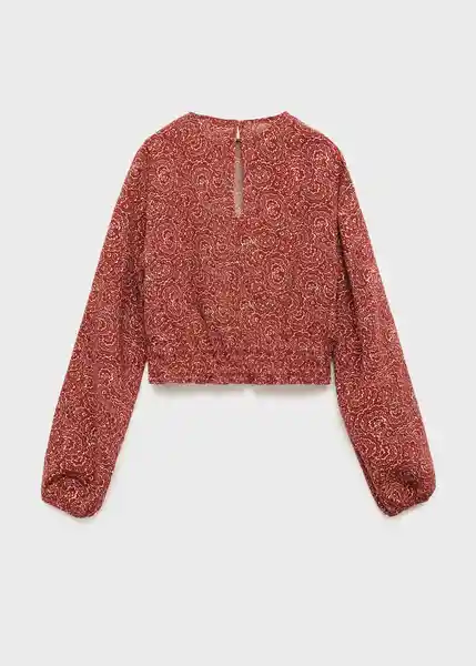 Blusa Lolita Terracota Talla 12 Niña Mango